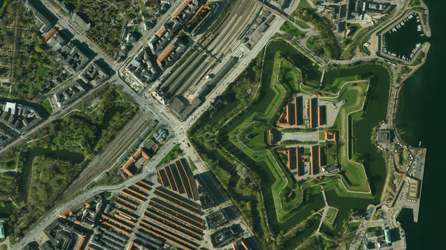 Mappa satellitare della Danimarca